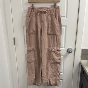 Pilcro Anthropologie Pink Cargo‎ Pants Wide Leg Baggy